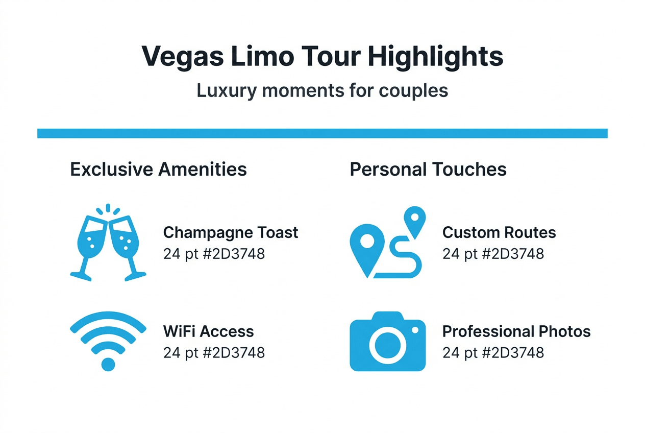 Vegas limo tour infographic for couples