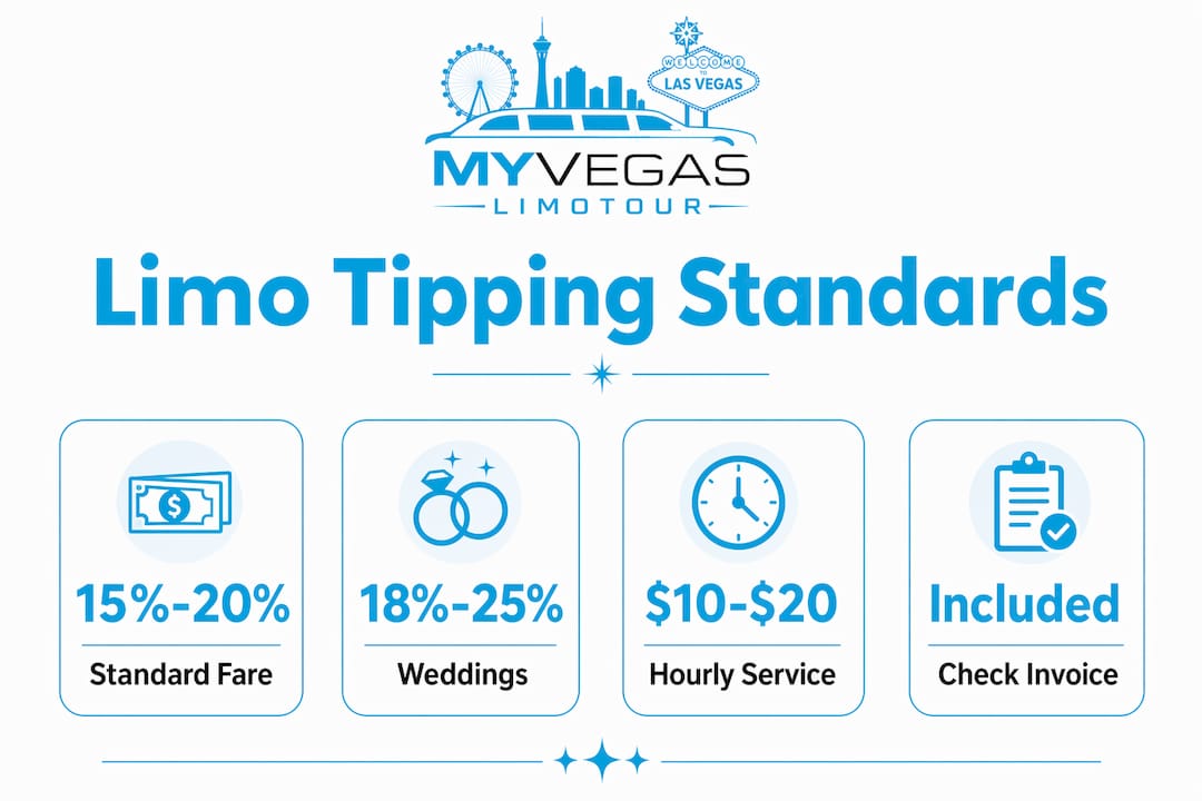 Infographic showing limo tipping guidelines